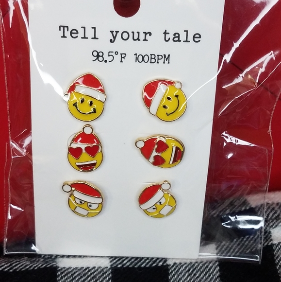 Christmas Emojis 3 pair - Picture 1 of 1